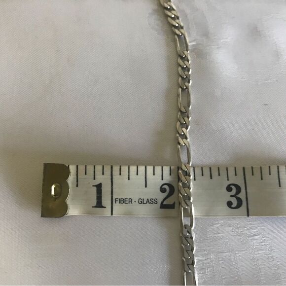 Unisex 18” .925 Sterling Silver 6mm Figaro Chain - Picture 7 of 8
